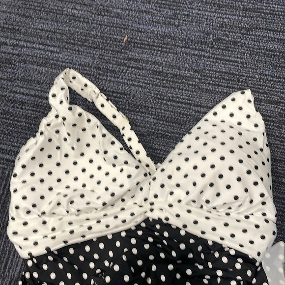 Chaps polka dot  twist swim suit with skirt size 20w - Picture 4 of 4